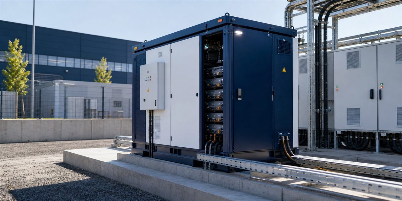 Modulaire energiehub op een industrieel terrein